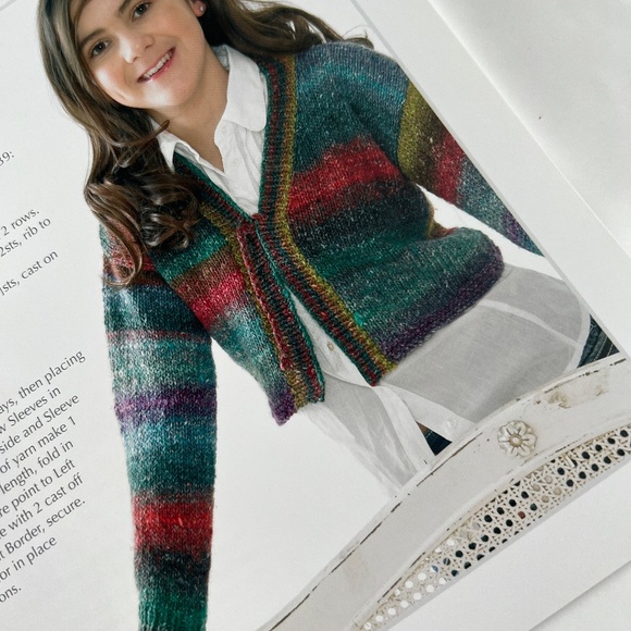 NORO Designer Mini Knits TWO By Jenny Watson Crop Sweaters Mitts Hats - Picture 5 of 12